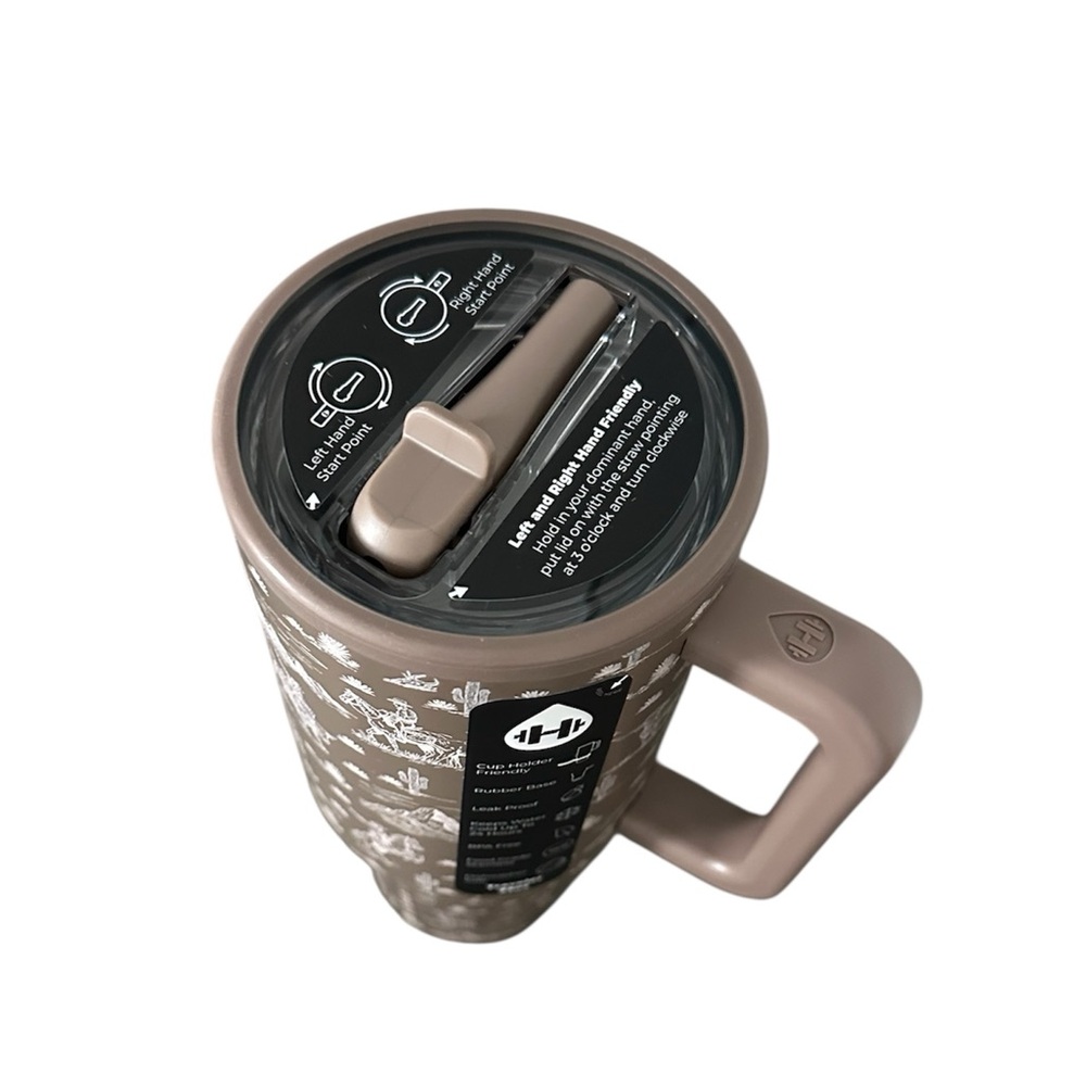 HydroJug Desert Drift Brown Western Print 40oz Traveler Tumbler NWT - Picture 2 of 7